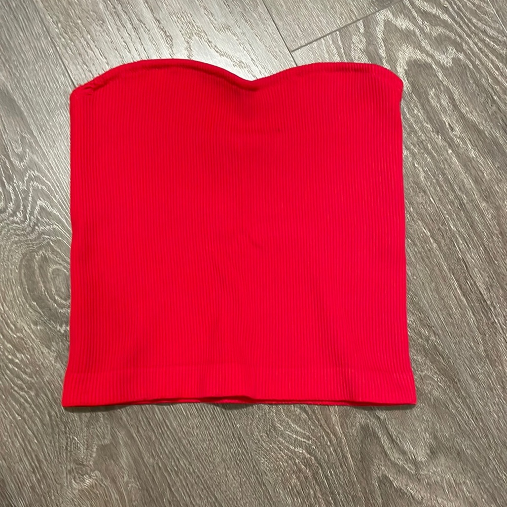 Red tube top